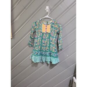 Matilda Jane Girls Size 6 Floral Print Long Sleeve Dress‎ Play Outfit